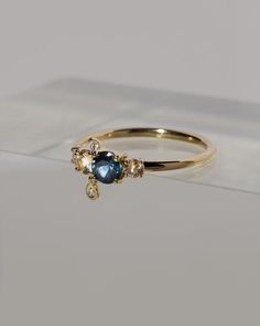 Aster Ring | Mociun Peach Sapphire, Platinum Rose Gold, Montana Sapphire, Band Jewelry, Diamond Charm, Diamond Drops, Gold Price, Shop Engagement Rings, Engagement Ring Wedding Band