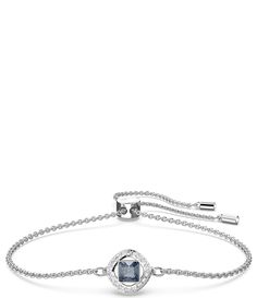 From Swarovski&#x2C; this bracelet features:Line bracelet Rhodium-plated hardwareCrystal detail Slider closureApprox. 9"  lengthImported. Simple Silver Bracelet, Flowers Photography Beautiful, Premier Jewelry, Swarovski Bracelet, Minimal Jewelry, Swarovski Jewelry, Dillard's, Accessories Branding, Adjustable Bracelet