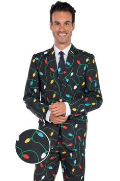 The Tangle Wrangler Blazer w/ Tie Mens Christmas Suit, Ugly Christmas Suit, Elves Christmas, Mens Summer Fashion Beach, Christmas Delights, Light Blazer, Ugly Outfits, Christmas Suit, Ugly Christmas Sweater Women