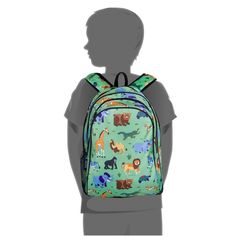 Your child will be the talk of the playground with the Wildkin 15 Inch Kids School Backpack! Eye-catching patterns and a functional design come together to make this backpack for boys and girls a fun addition to your child’s school and travel essentials. Two padded, adjustable shoulder straps and a padded back provide comfort, while the durable top handle is perfect for hanging in a locker before heading to class. We’ve designed our 15 Inch to withstand even the toughest, homework-filled school Playful Outdoor Backpack, Back To School Backpack With Animal Design For Students, Student Backpack With Animal Design For Back To School, Back To School Student Backpack With Animal Design, Casual Standard Backpack With Animal Design, Green Playful Backpack For Playtime, Playful Green Backpack For Playtime, Playful Backpack For Outdoor Activities, School Backpack With Animal Design