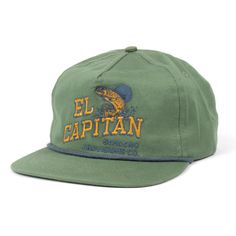 El Capitan Hat – Sendero Provisions Co. Adjustable Green Hats For Fishing, Adjustable 5-panel Baseball Cap For Fishing, Adjustable Flat Bill Snapback Hat For Fishing, Green Fishing Cap, Green Curved Brim Hat For Fishing, Adjustable Green Hats For Adventure, Rumor Has It, Retro Pop, Vintage Havana