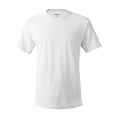 Hanes Essential-T T-Shirt for Men and for Women Classic Fit Short Sleeve Cotton Size up to 6XL T-Shirt - 5 oz./yd, 100% pre-shrunk cotton Ash is 99/1 cotton/polyester Light Steel is 90/10 cotton/polyester Charcoal Heather & Oxford Grey are 50/50 cotton/polyester Safety colors are 60/40 cotton/polyester Classic fit Set-in 1x1 ribbed crewneck Self-fabric neck tape for comfort Double-needle sleeves and bottom hem Quarter turned body Transitioning to tear away label Size: 5XL.  Color: White.  Gender White Tee Men, White Tshirt Men, Mens Workout Shirts, White Shirt Men, Plain White Tee, Crewneck Design, Blank T Shirts, Mens Cotton T Shirts, Tees For Men