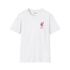 Support the Reds in style with this classic Liverpool FC t-shirt! This comfy tee features the iconic Liverpool FC logo, perfect for any die-hard fan.  Whether you're cheering them on at Anfield or watching from afar, show your unwavering loyalty to the club with this timeless design. Unmatched Comfort, Built to Last: The unisex soft-style t-shirt puts a new spin on casual comfort.  Made from very soft materials, this tee is 100% cotton for solid colors, ensuring a breathable and lightweight feel. Heather colors and sports grey include polyester for added durability. The shoulders have twill tape for improved durability, and the sides are seamlessly constructed for a smooth look.  The ribbed knit collar prevents curling damage, so you can rep the Reds with confidence. Here's what makes this Crew Neck T-shirt For Fan Events, Graphic Print Crew Neck T-shirt For Fans, Sporty Cotton T-shirt For Fan Events, Fan Apparel T-shirt With Crew Neck For Events, Fan Apparel T-shirt With Crew Neck For Fan Events, Crew Neck T-shirt With Team Name For Fan Events, Fan Events Crew Neck T-shirt With Team Name, Sporty Crew Neck T-shirt For Fan Events, Sporty Screen Print Tops For Fan Events