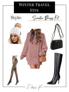 Warm Tights, Best Winter Outfits, Midi Skirts, Winter Travel, Winter Style, Fitness Fashion, Winter Outfits, Midi Skirt, Sweater Dress