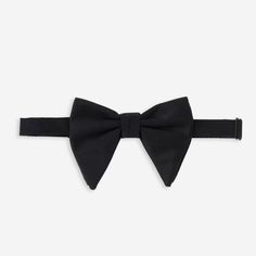 Classic, timeless and perfect for any formal evening. Choose our black satin bow tie and introduce yourself as Bond, James Bond. | Men's Tie Bar: Solid Satin Bow Tie - Pre-Tied - Regular, In Black, Silk Tailored Black Tuxedo For Party, Fitted Satin Tuxedo For Formal Occasions, Elegant Black Evening Tuxedo, Tailored Satin Tuxedo For Business, Fitted Satin Tuxedo For Business, Satin Fitted Tuxedo For Black-tie Events, Classic Satin Tuxedo For Formal Occasions, Tailored Satin Tuxedo For Evening, Elegant Satin Tuxedo For Party