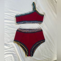 Get Ready For Summer In This Kiini One Shoulder Top And High-Rise Bottom. Both In Size Small. Used But Excellent Condition. Worn Twice. Sold Out Online. Kiini Swim, Get Ready For Summer, One Shoulder Top, One Shoulder Tops, Get Ready, Womens Swim, Shoulder Top, One Shoulder, High Rise