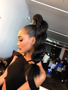 Braid Pony Tailed Hairstyle, Pony Tailed Hairstyle, Braid Pony, Weave Ponytail Hairstyles, Makeup Tip, Black Ponytail Hairstyles, Hair Afro, Simple Ponytails, High Bun