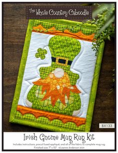 the irish gnome mug rug kit