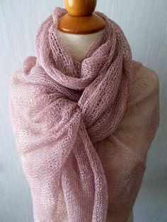 Pale  Pink Linen Shawl Scarf Natural Summer Wrap for Women in Pink Shawl Scarf For Beach, One Size Pink Shawl For Spring, Elegant Spring Beach Shawl, Bohemian Pink Shawl For The Beach, Elegant One-size Shawl For Beach, Lightweight Scarves For Summer Beach, Lightweight Summer Scarves For Beach, Elegant Handmade Shawl For Summer, Lightweight Summer Beach Scarf