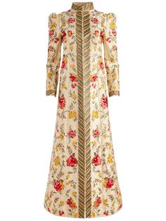 This maxi coat is made by artisans-and you can tell. It includes the most exquisite embroidery and details, you'll want to wear it and not take it off. It includes a bodycon fit and puffed sleeves to make it a total statement. alice + olivia Thomas Puff Sleeve Embroidered Maxi Coat in Light Gold, Size XL Elegant Long Embroidered Outerwear, Fitted Long Outerwear For Festive Season, Luxury Spring Outerwear With Floral Embroidery, Long Floral Embroidered Outerwear For Fall, Luxury Long Sleeve Outerwear With Floral Embroidery, Elegant Long Outerwear With Intricate Embroidery, Long Spring Outerwear With Intricate Embroidery, Spring Long Outerwear With Intricate Embroidery, Long Outerwear With Intricate Embroidery For Spring