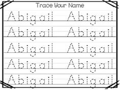 the trace your name worksheet for children to practice handwriting and writing with numbers