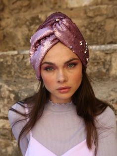 Sequin Turban, Turban Outfit, Hat Turban, Chemo Head Scarf, Denim Diy Clothes, Fashion Turban, Scarf Turban, Head Turban, Velvet Turban