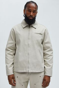 Available In Off White. Fold Down Collar Front Zipper Closure Self: 100% Cotton Lining: 100% Polyester Pair With Alexander Utility Zip Work Jacket Pair with Alexander Double Knee Utility Overalls Pair With Alexander Utility Shorts Pair With Alexander Utility Overalls Alexander Utility Chore Jacket Imported | Mens Alexander Utility Canvas Zip Work Jacket in Off White size 3XL by Fashion Nova Utility Overalls, Off White Fashion, Utility Shorts, Mens Jackets Casual, Work Jacket, Chore Jacket, Casual Jackets, Work Jackets, Mens Casual