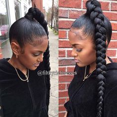 High Braided Ponytail Weave, High Braided Ponytail, Ponytail With Weave, High Weave Ponytail, Braided Ponytail Weave, Hairstyles For Special Occasions, Ponytail Weave, Side Braid Ponytail, Side Ponytail Hairstyles