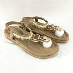 Siketu Womens Sandals Thong Ankle Strap Faux Leather Gold Detail Beige 37 Us 6 Condition:New Without Box Comes From A Smoke Free Home. Feel Free To Ask Any Questions You May Have. Thanks For Looking! Adjustable Beige T-strap Sandals With Round Toe, Beige Adjustable T-strap Sandals With Round Toe, Beige Toe Post T-strap Sandals For Vacation, Adjustable Beige T-strap Sandals For Beach, Adjustable Beige T-strap Sandals For Vacation, Spring Beige Toe Post T-strap Sandals, Beige Ankle Strap T-strap Sandals For Beach, Adjustable Beige T-strap Toe Post Sandals, Beige Toe Loop Sandals For The Beach