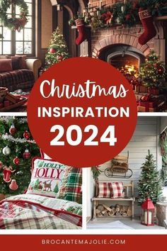 christmas decorations are featured in this collage with the words, christmas inspiration for 2014