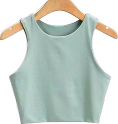 Casual Solid Color Party Tank Top, Casual Solid Color Tank Top For Party, Casual Crop Top For Beach Party, Blue Solid Color Crop Top For Summer, Blue Solid Color Crop Top For Spring, Green Crop Top For Summer, Classy Party, Boxy Crop Top, White Crop Tank