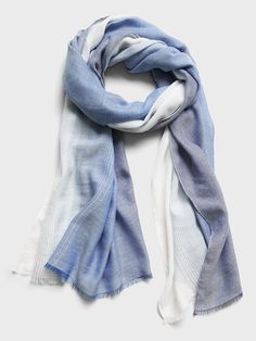 Soft and lightweight, this cotton scarf is designed to carry you through the seasons. Mens Cotton Scarf, Denim Shoes, Cotton Scarf, Blue Ombre, The Seasons, Winter Sale, Blouse Dress, Men's Style, Banana Republic