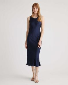 Washable Stretch Silk Tank Midi Dress Silk Fiber, Silk Cami, Silk Camisole, Sleeveless Midi Dress, Silk Tank, Body Temperature, Silk Skirt, Bra Straps, Midi Dress Sleeveless