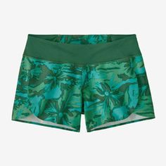 Patagonia Women's Stretch Hydropeak Surf Shorts - 3½" Inseam Green Stretch Swim Trunks With Go-dry, Patagonia Bottoms With Built-in Shorts For Outdoor Activities, Green Stretch Go-dry Swimwear, Green Stretch Surfing Shorts, Green Stretch Swim Trunks For Outdoor, Green Stretch Swimwear For Outdoor, Green Stretch Swim Trunks For Water Sports, Green Go-dry Bottoms In Recycled Polyester, Stretch Beachwear Shorts For Outdoor