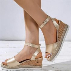 Category:Sandals; Upper Materials:Faux Leather; Season:Summer; Heel Type:Ankle Strap Heel,Wedge Heel,Platform; Gender:Women's; Toe Shape:Peep Toe; Style:Casual; Heel Height(inch):>5; Occasion:Daily; Closure Type:Ankle Strap,Buckle; Pattern:Solid Colored; Shipping Weight:0.3; Production mode:Self-produce; 2024 Trends:Corkys Sandals,Platform Sandals,Wedge Sandals; Foot Length:; Foot Width:; Size chart date source:Provided by Supplier.; US Size:null; UK Size:14.5; EU Size:50 Peep Toe Wedge Sandals, Sandals Wedge, Sandals Platform, Heart Shoes, Platform Wedge Heels, Sport Shoes Men, Womens Sandals Wedges, Faux Leather Heels, Buckled Heels