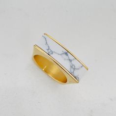 White Stone Ring, Minimalist Stacking Specifications: Material: Stainless Steel with Gold-plating and stone natural Plating: provides IPG/acid gold/Mi gold/others.      Size 8      Weight: 10 g      Width:  8 mm       Color: Gold and White    💖 @samyjewerly 💖 Modern White Rings For Everyday Wear, Minimalist White Crystal Ring For Everyday, Minimalist White Crystal Ring For Everyday Wear, Minimalist Everyday White Crystal Ring, Modern Adjustable White Rings, Modern White Rectangular Rings, Modern White Adjustable Rings, Modern White Adjustable Ring, Modern White Open Ring