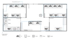 the floor plan for an office building