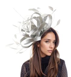 Large Silver Grey Feather Statement Fascinator Hatinator Hat Kentucky Derby Oaks Ascot Weddings Cocktail Parties Headpiece Church Tea Silver Grey Large Persian Fascinator Hat Silver grey sinamay loops trimmed with grey coque feathers Measures about 14 inches wide, wider with feathers This silver headpiece is mounted with a matching headband. If you prefer a headband to match your hair, please make a note at check out what colour headband you want. Looking for a stylish and elegant hat to wear to Elegant Headband Mini Hats For Races, Elegant Mini Hat With Headband For Races, Silver Structured Crown Headpieces For Party, Silver Headpiece With Structured Crown For Party, High Crown Fascinator For Royal Ascot, Silver Hat Headpiece For Party, High Crown Silver Hat For Party, Silver High Crown Hat For Party, Elegant Headband Fascinator For Races