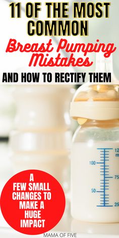 a baby bottle with the words, 11 of the most common breast pumping mists and how to recy them