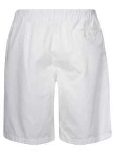 Buttoned Shorts from Giorgio Armani Elegant White Bermuda Bottoms, Classic Bottoms With Elastic Waistband And Short Length, Classic Relaxed Fit Shorts With Elastic Waistband, Classic Bermuda Pants With Built-in Shorts, Classic Bottoms With Elastic Waistband And Short Inseam, Classic Short Pants With Built-in Shorts, Italian Aesthetic, Officine Creative, Engineered Garments