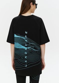 Oversized unisex t-shirt. Features a unique print in LANDSCAPE edition. Material: 95% cotton, 5% elastane Model wears: M sizeModels height: 175 cm Tshirt Inspiration, Fashion Poster Design, Inspirational Tshirts, Oversize T Shirt, Black Man, Fashion Poster, Urban Landscape, Oversized Tshirt, Unique Print