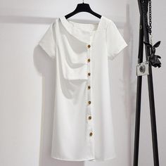 Fashion Long Blouse+belt Skirt P11594 Casual Short Sleeve Dresses With Belt, Casual Spring Belted Blouse, Belted Blouse For Workwear, Summer Workwear Belted Blouse, Elegant Belted Blouse For Spring, Elegant Spring Belted Blouse, Belt Skirt, Skirt Belt, Long Blouse