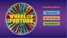 the wheel of fortune game is shown