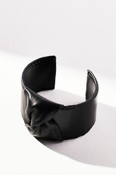 Polyurethane Imported | Faux Leather Cuff Bracelet by Anthropologie in Black, Women's, Polyurethane Leather Cuff Bracelet, Leather Cuffs Bracelet, Leather Cuffs, Jewelry For Women, Black Fits, Women's Jewelry, Cuff Bracelet, Color Coding, Unique Pieces