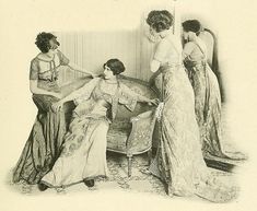 edwardian - Les Createurs de La Mode 1910 - Designs by the Callot Sisters Haute Couture Paris, Paris Vintage, Paris Mode, Vintage Everyday, Photo Vintage, Beautiful Ladies