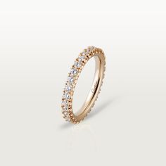 Cartier - Étincelle de Cartier wedding band - Ring Woman Pink gold/Diamond - Étincelle de Cartier wedding band, 18K rose gold (750/1000), set with 29 brilliant-cut diamonds totaling 0.94 carats. Width: 2.6 mm (for size 52). Please note that the carat weight, number of stones and product dimensions will vary based on the size of the creation you order. For detailed information please contact us. Cartier Wedding Band, Cartier Band, Cartier Diamond Rings, Cartier Wedding Bands, Cartier Wedding Rings, Trinity Bracelet, Band Rings Women, Trinity Necklace, Cartier Earrings