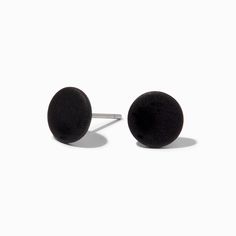 Finish your look with these stud earrings. They have black button designs, so they match with almost everything. Finish: Silver-tone Closure: Post back Material: Metal - Claire's Black Button Stud Earrings Black Studs, Black Stud Earrings, Black Stud, Fashionable Jewelry, Button Design, Jewelry And Accessories, Metal Style, Black Button, Jewelry Earrings Studs