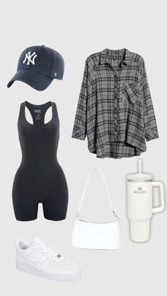 Flannel outfits | summer outfit ideas Black White Womens Outfits, Everyday Fashion For Women, Cute Sunny Day Outfits, Grungy Mom Outfits, Travel Fits Summer, Fresh Love Outfits, Cute Black Bodysuit Outfits, Pregnant Women Outfits Casual, Bachelorette Outfits Casual