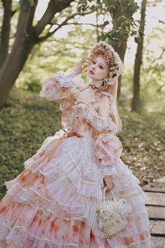 Pink [Rose Letter] Off Shoulder Triple-Layered Print Ruffle Hanayome – LolitaInside Princess Clothing, Punk Dress, Arm Sleeves, Pink Collar, Princess Outfits, Pink Collars, Princess Wedding Dresses, Chiffon Material, Princess Wedding