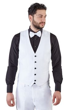 Tuxedo White Dress Suit Vest 5 Button V Neck Adjustable Back Strap  Make a great first impression with these high quality 100% Superfine cotton blend AZAR vests that slim down your silhouette and look great at work and after hours, These beautifully crafted vests feature incredibly fine details such as 5 buttons, 2 front pockets and adjustable back strap that give off a lean look. This slim fit vest by AZAR is crafted with a hint of stretch. Luxurious details.  REGULAR DOMESTIC SHIPPING: We offe White Dress Suit, White Dress Suits, Tuxedo White, Dress Suit Vest, Dress Suit, Suit Vest, After Hours, How To Slim Down, First Impression