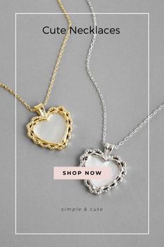 40  Trendy necklaces starting at just $15 at Simple Womens Necklaces Simple, Dainty Jewelry Rings, Necklaces Cross, Necklaces Layering, Necklaces Heart