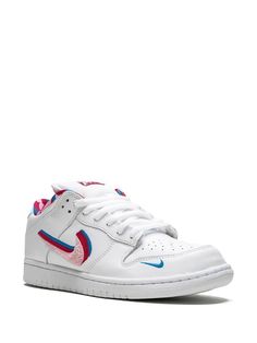 Nike Sb Dunk Low Sneakers | Farfetch.com White Low-top Basketball Shoes With Contrast Sole, White Custom Sneakers For Light Sports With Rubber Sole, White Sneakers With Contrast Sole For Light Sports, White Mid-top Running Shoes With Contrast Sole, White Low-top Running Shoes With Rubber Sole, White Running Shoes With Contrast Sole For Sports, Nike Custom Sneakers For Light Sports, Nike Custom Sneakers With Vulcanized Sole For Light Sports, White Vulcanized Lace-up Basketball Shoes