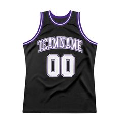 Represent your distinct look with this custom basketball jersey from our web. It boasts stitched tackle twill name & number and classic trims along with moisture-wicking technology for added comfort. Features: 1. Material: 100% Recycled Polyester 2. Stitched team or player name and numbers 3. Fit: Jerseys have an athletic cut. For a looser fit, we recommend ordering one size larger than you normally wear 4. Moisture-wicking fabric has spongy handle, good draping property and elasticity as well a Custom Basketball Jersey, Logo Wear, Blue Football, Custom Basketball, White Jersey, Baseball Shirts, Basketball Jersey, Purple And Black, Blue Brown