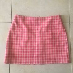 Nwt Urban Outfitters Women's Plaid Mini Skirt -Color = Two-Tone Pink Plaid -Fit = High Waist Fit, Flat Front, Rear Darts For Shaping, And Rear Zipper Closure. Unlined. -Content = 100% Polyester -Condition = New With Tags. Never Worn. Measurements (Approx.): -Overall Length = 14" From Waist To Bottom Hem -Waist = 13.75" Urban Outfitters Pink Summer Bottoms, Urban Outfitters Pink Bottoms For Summer, High Waist Pink Cotton Skirt, High-waisted Pink Cotton Skirt, Pink Stretch Short Skirt, Pink Fitted High-waist Mini Skirt, Pink Fitted Mini Skort, Pink Fitted High Waist Mini Skirt, Fitted High Waist Pink Mini Skirt