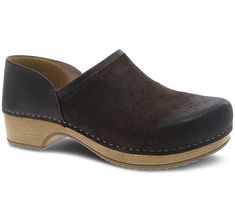 Relax on your sofa or run errands in the fresh air wearing this breathable clog featuring cozy suede and a down-to-earth sole. From Dansko. Comfortable Closed Toe Clogs With Suede Lining, Outdoor Suede Clogs With Leather Sole, Outdoor Suede Closed Toe Clogs, Suede Clogs For Outdoor With Closed Toe, Brown Suede Clogs With Cushioned Footbed, Brown Slip-on Clogs With Suede Lining, Brown Suede Slip-on Clogs, Brown Suede-lined Clogs With Round Toe, Brown Suede Clogs With Rubber Sole