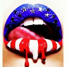 #Fetiche Energetic Palette Knife Portraits by Salman Khoshroo ♣️Fosterginger.Pinterest.Com♠️ More Pins Like This One At FOSTERGINGER @ PINTEREST 🖤No Pin Limits👈🏿Follow Me on Instagram @  👉🏿FOSTERGINGER75👈🏿 and 👉🏿ART_TEXAS Patriotic Lips, Blue Lips, The American Flag, Marina And The Diamonds