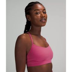 What bra We designed our classic racerback so you won't feel anything but your practice. Designed for Yoga. Intended for low-impact activities. Pockets for optional, removable cups. 'Wash with like colours', 'Machine wash cold', 'Do not bleach', 'Tumble dry low', 'Do not iron', 'Do not dry clean', 'Imported'. Feels Buttery Soft and Weightless, NuluTM Fabric. Bra: 81% Nylon, 19% Lycra elastane. Middle layer: 89% Nylon, 11% Elastane. Bra lining: 56% Polyester, 33% Coolmax polyester, 11% Lycra elas La Marathon, Yoga Light, Wrap Sweater Dress, Skirt Crop, New 52, Red Tank, Racerback Bra, Jogger Shorts, Womens Bras