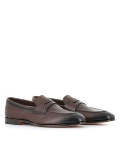 Ebony soft leather Loafer by Church's, featuring by a tapered shape. Unlined interior. Flexible leather sole. Heel: 2 cmComposition: Leather Business Slip-on Moccasins With Branded Insole, Brown Semi-formal Loafers With Removable Insole, Business Slip-ons With Stitched Sole In Calf Leather, Business Slip-ons With Leather Lining And Calf Leather, Business Slip-on Loafers With Rubber Sole, Office Slip-on Moccasins With Leather Sole, Office Moccasins With Leather Sole And Slip-on Style, Business Loafers With Calf Leather And Leather Lining, Calf Leather Loafers With Leather Lining For Business