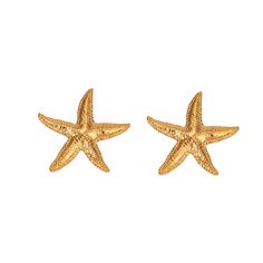 Elevate your style with our Sea Star Stud Earrings, exquisitely crafted from premium stainless steel to capture the intricate beauty of oceanic starfish. These hypoallergenic studs are perfect for sensitive ears, offering both comfort and durability with their tarnish-resistant shine. The finely detailed starfish design adds a touch of nautical elegance to any outfit, while the secure butterfly back ensures they stay in place throughout the day. Materials:316L stainless steel with 14k gold plate Different Ear Piercings, Starfish Design, Tragus Daith, Star Stud Earrings, Sea Star, Star Earrings Stud, Body Chain Jewelry, Star Studs, Body Jewellery