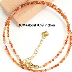 Tiny Beads Natural Stone Necklace Faceted Gemstones 2-3mm Beads Necklace , New And Never Used, Excellent Condition, Please Check Out All Pictures, Thank You. Adjustable Orange Beaded Necklace With Faceted Beads, Faceted Orange Beaded Necklace As Gift, Adjustable Amber Beaded Necklace With Faceted Beads, Orange Beaded Necklace With Faceted Beads, Orange Gemstone Beads For Jewelry Making, Orange Crystal Necklace With Faceted Beads, Orange Faceted Beads Necklace As Gift, Handmade Orange Crystal Necklaces With Round Beads, Orange Faceted Beads Necklace For Gift